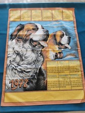 Ancien torchon calendrier 1972