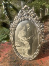 Cadre photo - Ovale doré -  Art Nouveau / Rococo – Made in France - S.G.D.G. HPS