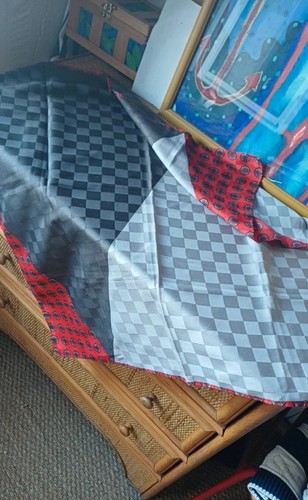 Foulard carré soie vintage - en,