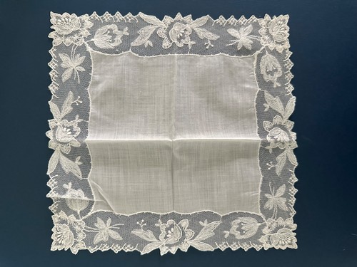 Ancien mouchoir linon - ancien,