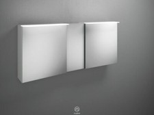 armoire de toilette burgbad Badu, avec 3 portes, butée à droite, largeur 150 cm,