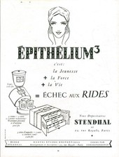 Publicité ancienne échecs aux rides Epithélium issue de magazine 1954 E D I P