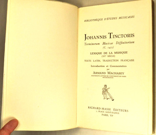 Machabey johannis tinctoris - johannis,