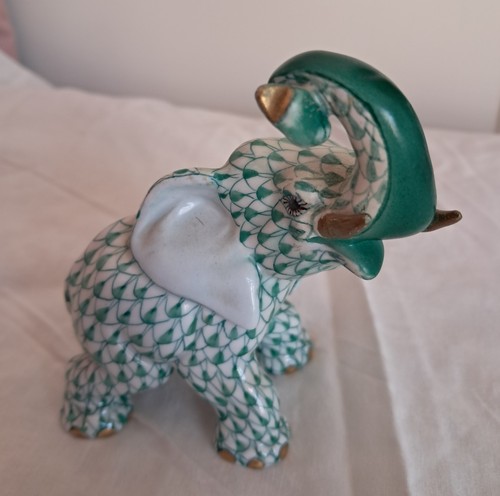 Herend handpainted green