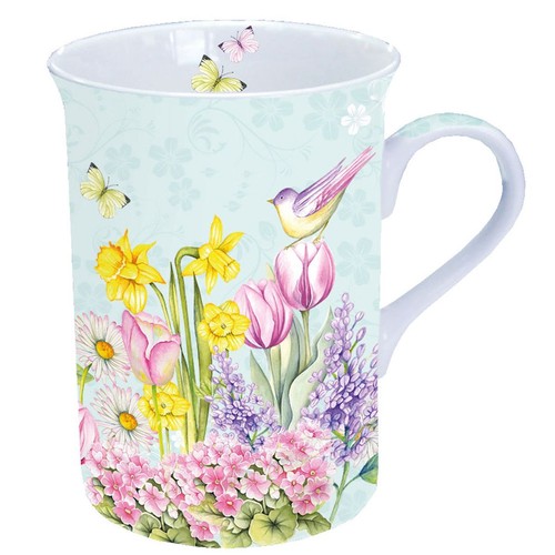 Jardin fleuri tasse - -, à