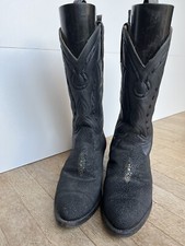 Bottes Type Santiags Galuchat Et Cuir, T 43/44 Homme TB État Vintage