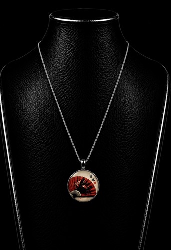 Collier éventail japonais - collier,