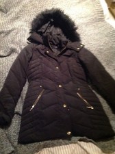 Veste chaude femme hiver/automne noire, duvet,OASIS,UK 8 (XS/S), excellent état