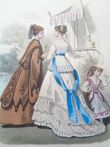Gravure mode ancienne 1867 - gravure,
