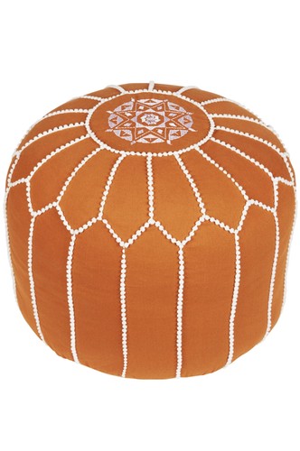 Pouf oriental cuir - oriental, marron