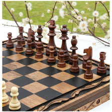 Jeu d'échecs vintage - 14,2"