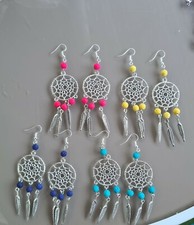 boucles d'oreilles attrape rêves fait main