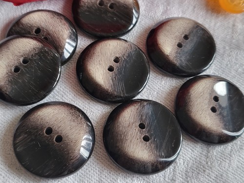 Lot boutons vintage marron - 8,