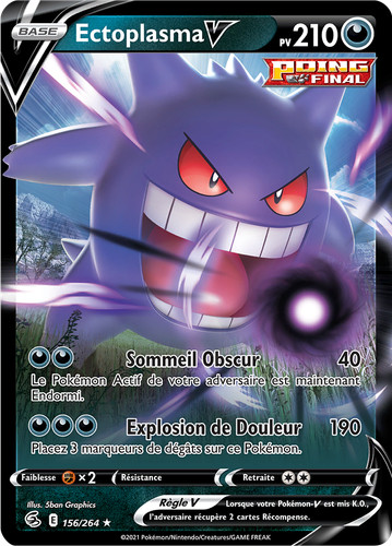 Carte pokémon ectoplasma - carte, ectoplasma-v