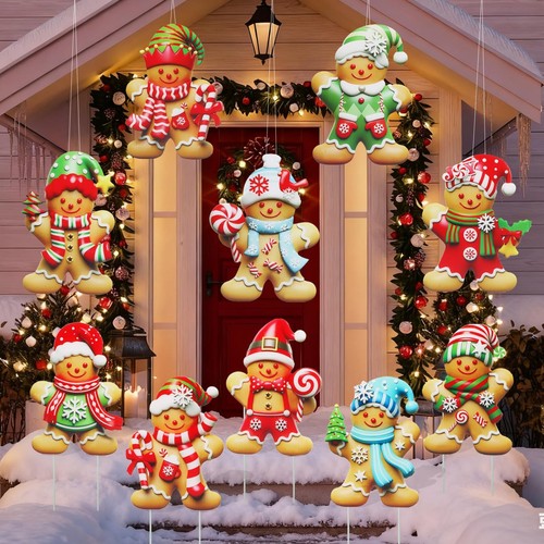 Christmas gingerbread man yard - gingerbread,