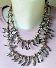 Collier couleur or 2 rangs