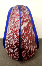 Ancienne Cloche De Luminaire En Verre Soufflé.