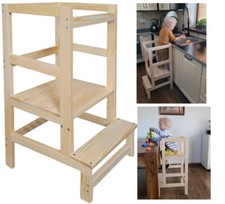 Haut Apprentissage pour Enfants en Bois Repose-Pieds Sièges de Table Tabouret 3