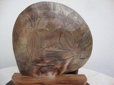 superbe et ancienne lampe de chevet 3 coquillages nacre TAHITI , vintage (2)