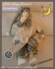 poupée Tilda ange sommeil personnalisable au coloris Fait Main 50cm