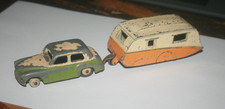 Dinky Toys - Lot Hillman + caravane - Miniatures anciennes ( a restaurer )