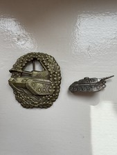 Insigne Militaire Allemand Panzer WW2. Croix De Fer Et Marquage OLC.  + Broche