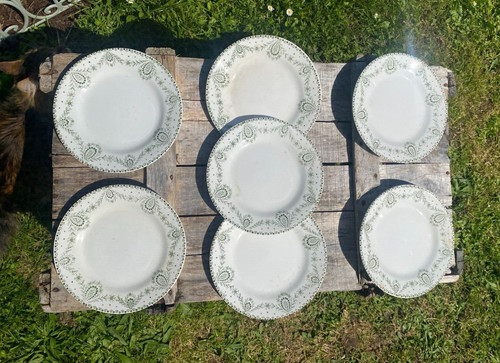 Lot 7 assiettes - -,