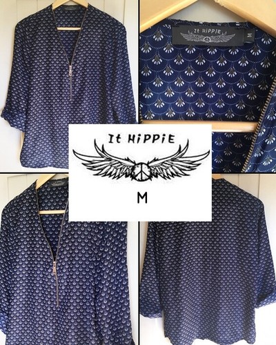 Blouse marine hippie - it, m