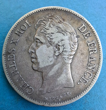 Charles X , écu 5 francs argent 1828 A Paris , dans son jus !