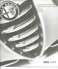 ALFA ROMEO 147 Brochure commerciale sales document CATALOGUE prospectus 2002 8p
