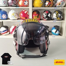 TOP GUN HALO HGU-55 FLIGHT HELMET MOVIE PROP PILOT AVIATOR USN NAVY+ T-SHIRT