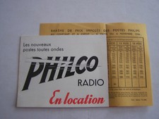 PUBLICITE ,  RADIO PHILCO + 1