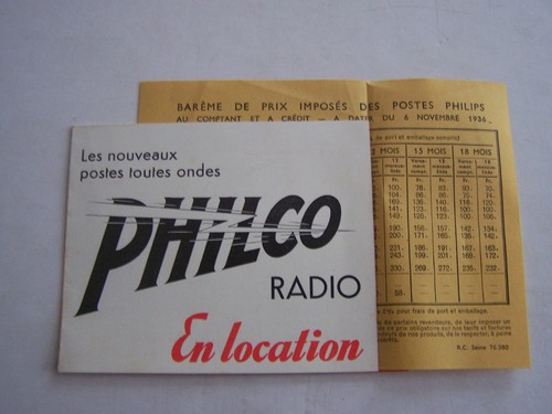 Publicite radio philco 1 - ,,