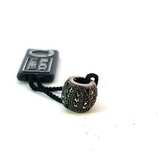 Persona Noir Étiquette Argent Sterling " Gouttes de Pluie " Perle Charme