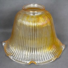 Tulipe abat-jour ambré verre