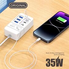 Chargeur USB Multiport 35W avec PD Type-C  Adaptateur Mural 6 Ports