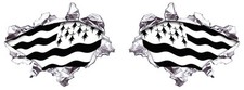 2 X BREIZH METAL DECHIRE BIKER