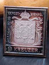 Timbre motif en argent fin 999