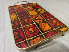 Plateau design années 50 ,motifs frères Cloutier .