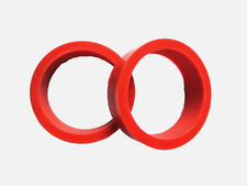 FLIPPER- 2 ELASTIQUES STANDARD ROUGE -  FLIPPER RUBBER PREMIUM  SILICONE
