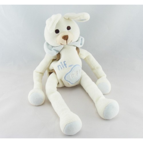 Doudou lapin blanc bleu nif - doudou,