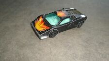 MAJORETTE ancienne Lamborghini Countach noire  et flammes made in France