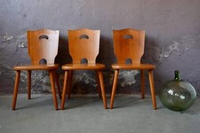 Lot de 3 chaises tout bois