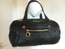 SAC POLOCHON MARQUE LE TANNEUR TOILE SATIN NOIRE