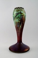Pascal Guyot et Bernard Aconito pour Biot, France. Unique Art glass vase