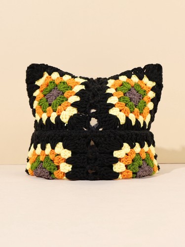 Handmade y2k crochet beanie - y2k,