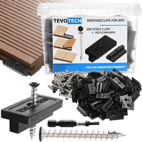 100 clips planches wpc - clips, de