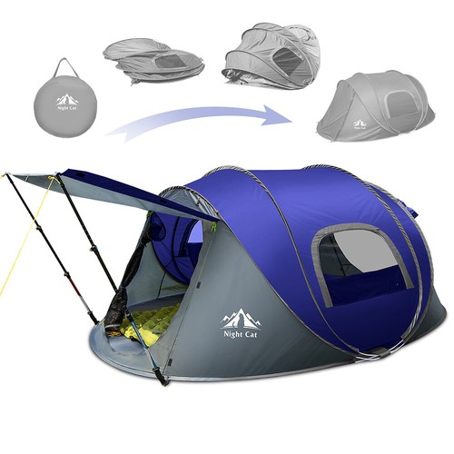 Night cat pop camping - pop-up,