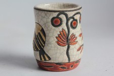 LONGWY & PRIMAVERA Petit Vase émaux Art déco (62880)