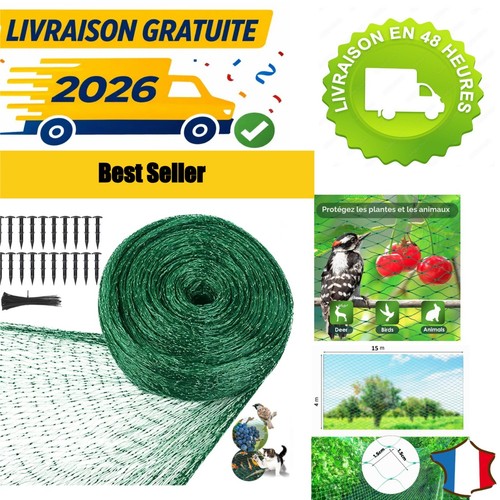 Filet anti oiseaux 4x15m - filet,
